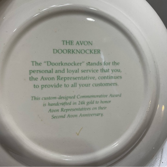Ding Dong Avon Calling 2nd anniversary vintage plate. In box. Plate excellent. - Picture 3 of 8